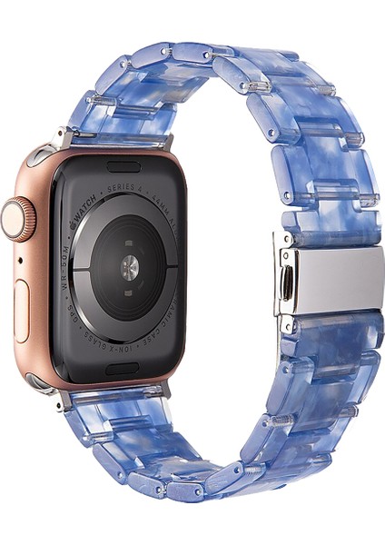 Apple Watch Uyumlu 38-40MM KRD25 Resin Mavi Kordon