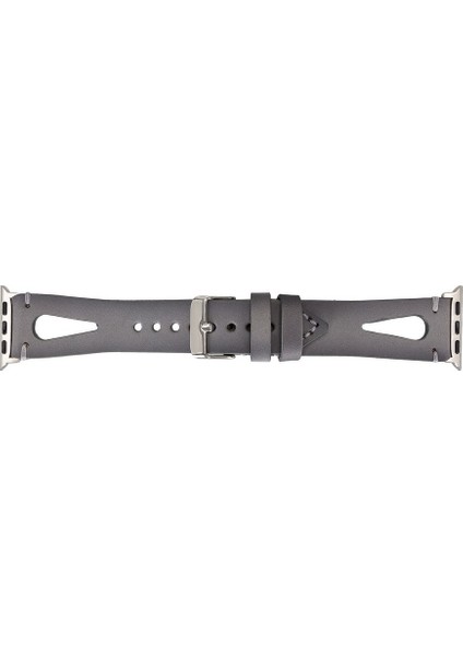 Apple Watch Uyumlu Deri Kordon Ba2 42-44MM RST9EF Gri