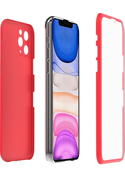 Pro 360 iPhone 11 Pro Kırmızı Kapak
