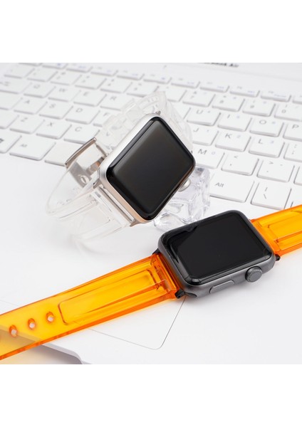 Apple Watch Uyumlu 38-40MM KRD23 Transparent Kordon