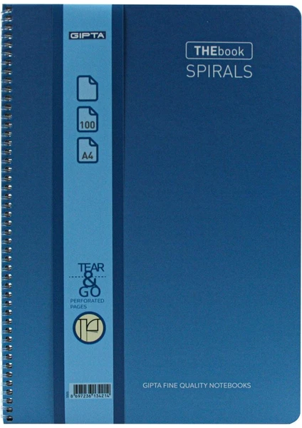 A4 Thebook Sprirals Spiralli Sert Kapak Çizgisiz Defter 100 Yaprak