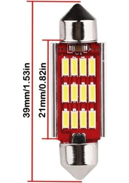 Sofit LED Canbus 39 mm Iç Aydınlatma Plaka Tavan Lambası 2 Adet