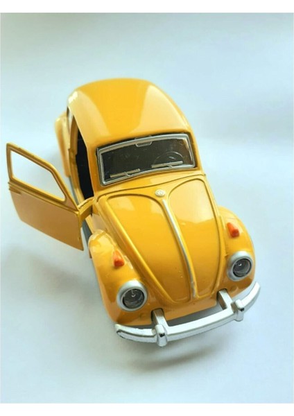 Dekoratif Sarı Çek-Bırak Metal Vosvos Araba Dıe Cast Büyük Boy 12 cm