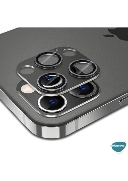 Apple iPhone 13 Pro Kamera Lens Koruma Camı V2 Gümüş - Gümüş fırsatları