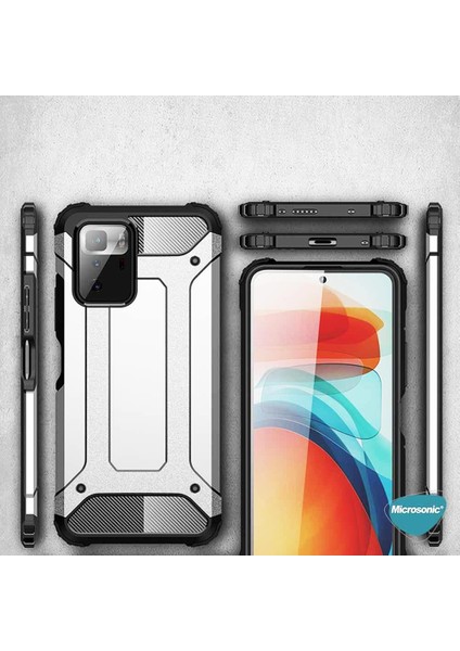 Xiaomi Poco X3 Gt Kılıf Rugged Armor Gümüş