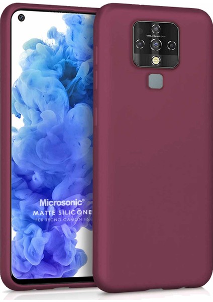 Matte Silicone Tecno Camon 16 Kılıf Mor
