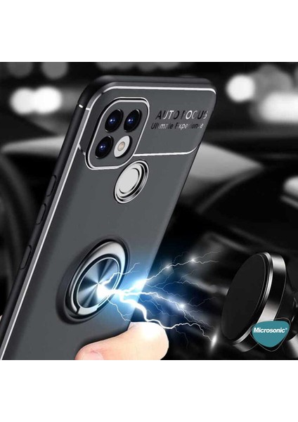 Realme C25 Kılıf Kickstand Ring Holder Kırmızı