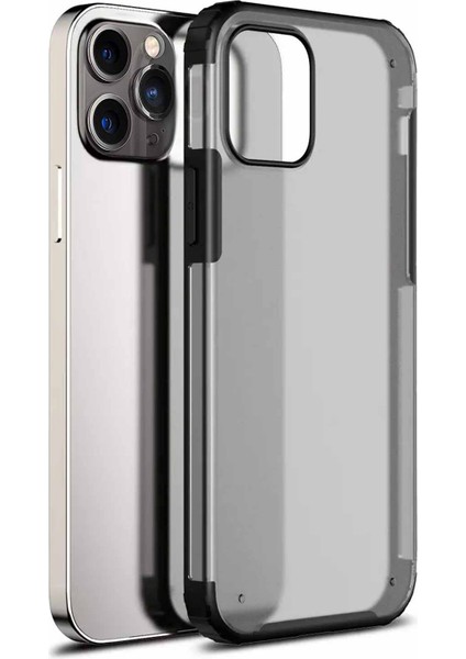 Apple iPhone 13 Pro Max Kılıf Frosted Frame Siyah
