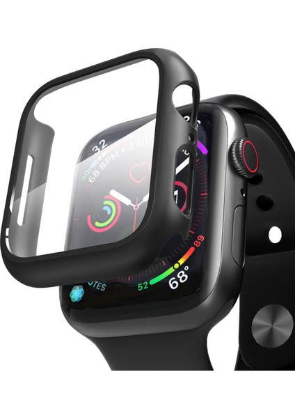 Apple Watch Uyumlu Series 7 45MM Kılıf Matte Premium Slim Watch Uyumluband Siyah