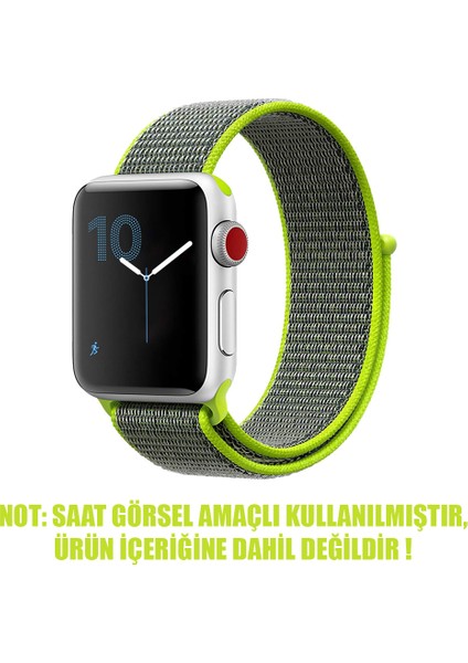 Apple Watch Uyumlu Series 7 45MM Hasırlı Kordon Woven Sport Loop Koyu Yeşil fiyatları