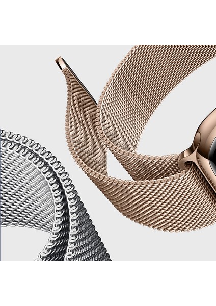 Apple Watch Uyumlu Series 7 41MM Milanese Loop Kordon Lacivert