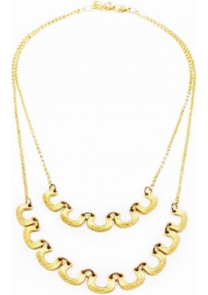 Altın Kaplama Ikili Kadın Kolye