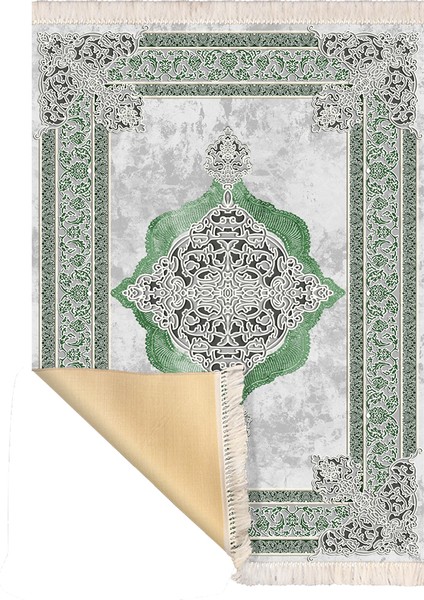 Bazaarforum Dekoratif Saçaklı Mermer Desen Yeni Model Pvc Deri Kaymaz Taban Dijital Baskı Halı 180X280CM CK-601