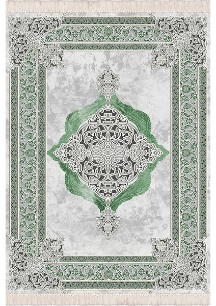 Bazaarforum Dekoratif Saçaklı Mermer Desen Yeni Model Pvc Deri Kaymaz Taban Dijital Baskı Halı 180X280CM CK-601