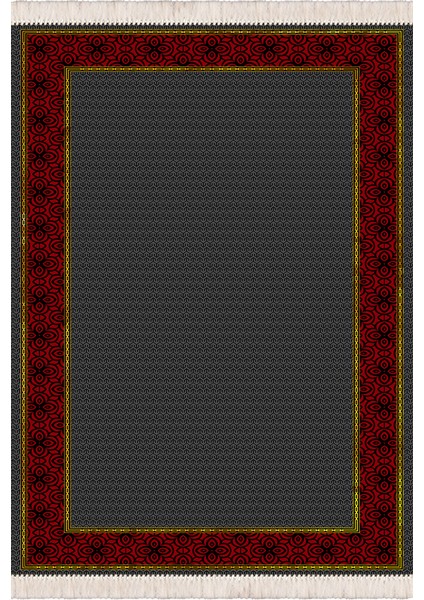 Bazaarforum Dekoratif Saçaklı Mermer Desen Yeni Model Pvc Deri Kaymaz Taban Dijital Baskı Halı 80X140CM CK-625