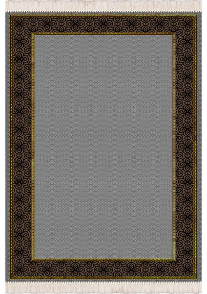 Bazaarforum Dekoratif Saçaklı Mermer Desen Yeni Model Pvc Deri Kaymaz Taban Dijital Baskı Halı 80X140CM CK-626