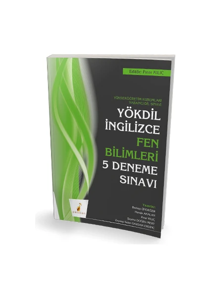 Pelikan Yayınları YÖKDİL  Ingilizce Fen Bilimleri 5 Deneme Sınavı