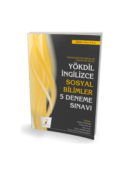 Pelikan Yayınları YÖKDİL  Ingilizce Sosyal Bilimler 5 Deneme Sınavı