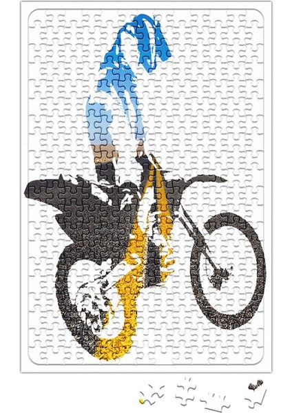 Motocross Motorsiklet Puzzle 240 Parça Yapboz