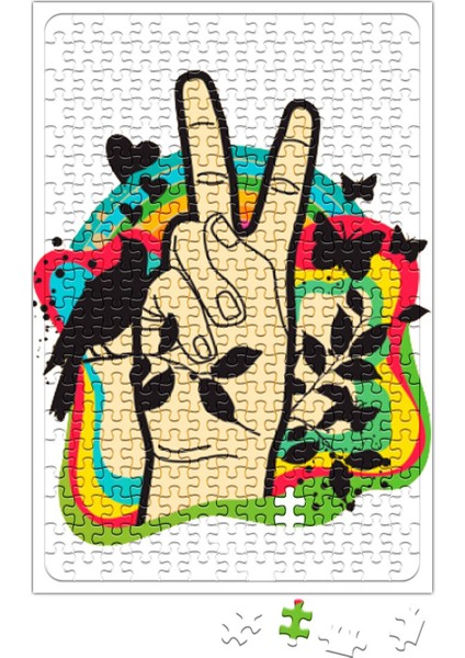 Peace Love Barış Işareti Puzzle 240 Parça Yapboz