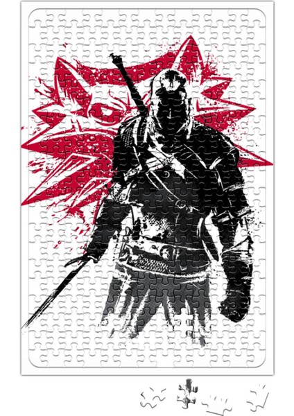 The Witcher Wolf Silhouette Puzzle 240 Parça Yapboz