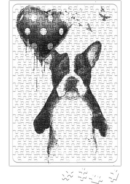 Balloon Dog Pug Köpek Puzzle 240 Parça Yapboz