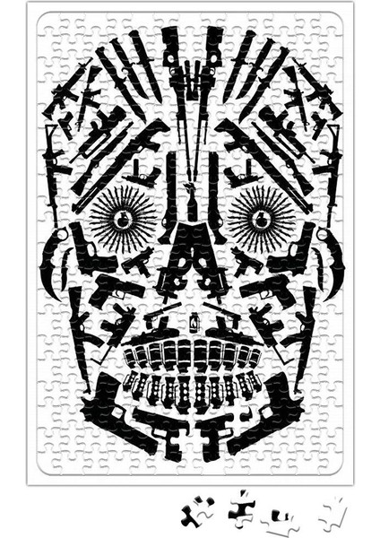 Counter Strike Gun Skull Cs Go Puzzle 240 Parça Yapboz