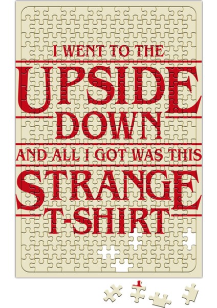 I Went To The Upside Down Stranger Things Puzzle