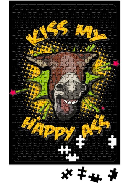 Donkey Jackass Kiss My Happy Puzzle 240 Parça Yapboz