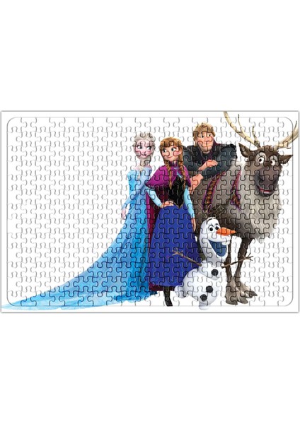 Elsa Kristoff Anna Olaf Film Frozen Puzzle 240 Parça Yapboz