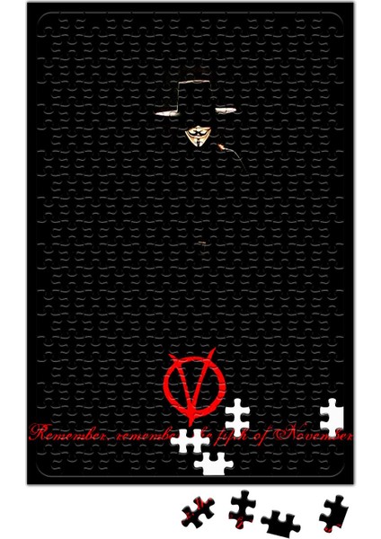 V For Vendetta Remember Puzzle 240 Parça Yapboz