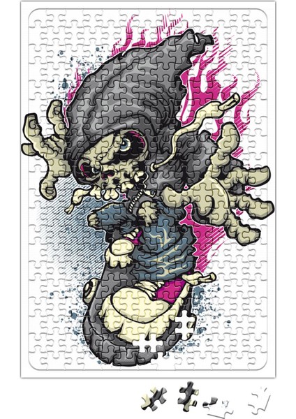 Skull On Skateboard Puzzle 240 Parça Yapboz