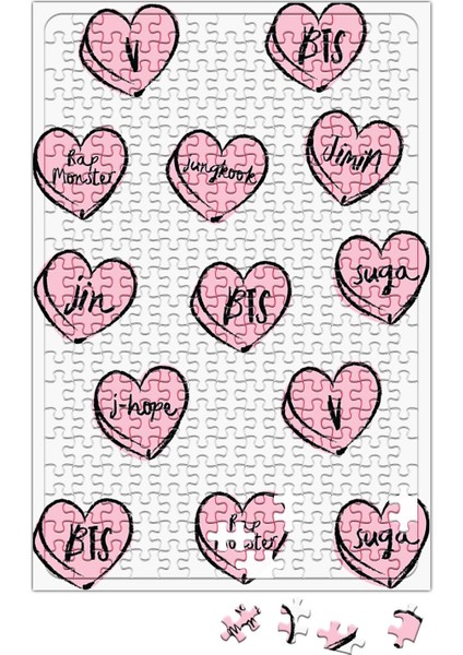 Bts Hearts Puzzle 240 Parça Yapboz