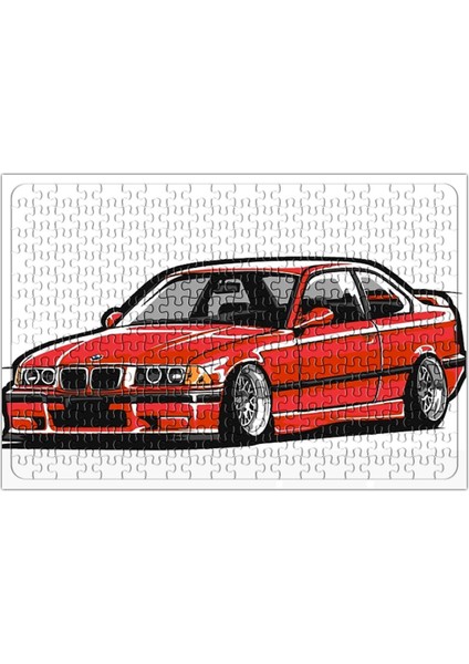Bmw Stanced Out E36 Red Puzzle 240 Parça Yapboz