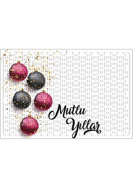 Mutlu Yıllar Noel Topları Puzzle 240 Parça Yapboz