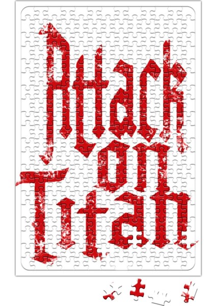Attack On Titan Font Logo Puzzle 240 Parça Yapboz