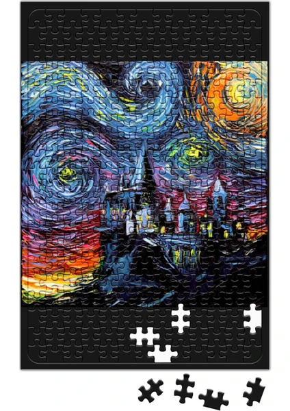 Baskı Dükkanı Harry Potter Van Gogh Never Saw Hogwarts Puzzle 240 Parça