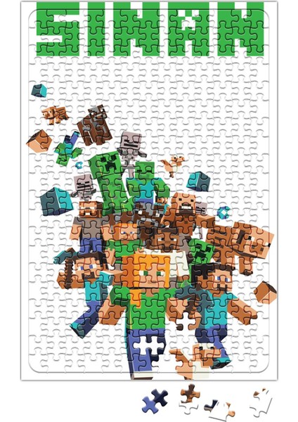 Kişiye Özel Minecraft Puzzle 240 Parça Yapboz