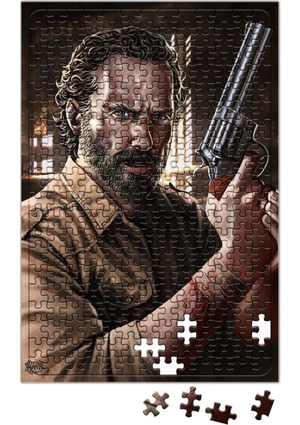 The Walking Dead Rick Çizim Puzzle 240 Parça Yapboz