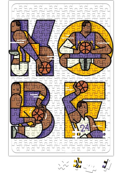 Kobe Bryant Tribute Typography Puzzle 240 Parça Yapboz