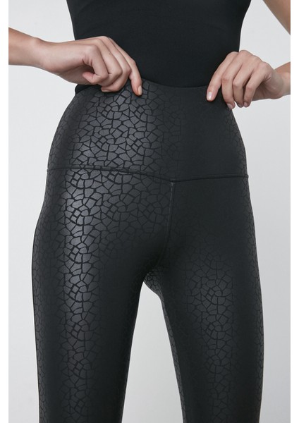 Siyah Push Up Geo Printed Tayt modelleri