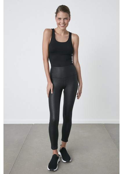 Siyah Push Up Pie De Pull Tayt