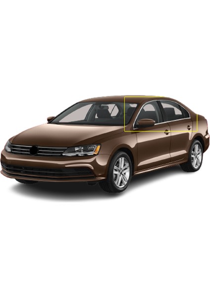 Vw Jetta ( 2011 -2019 ) 12 Parça Krom Cam Çıtası Komple Tam Tur Paslanmaz Çelik