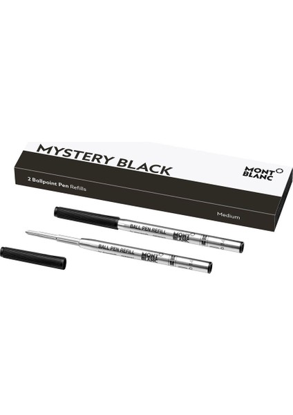 2 Tükenmez Kalem Refill Medium Mystery Black 128211