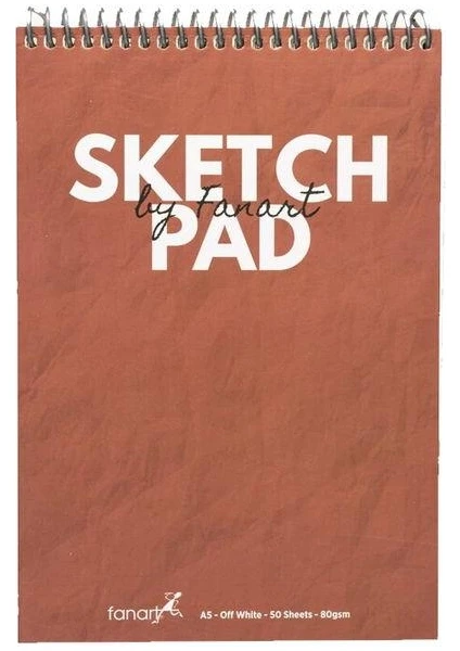 Academy Sketch Pad Üstten Spiralli A5 80 gr 50 Yaprak