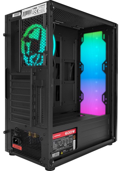 X-Base Temper Camlı 600W 80 Plus Bronze Argb Fanlı Bilgisayar Kasası