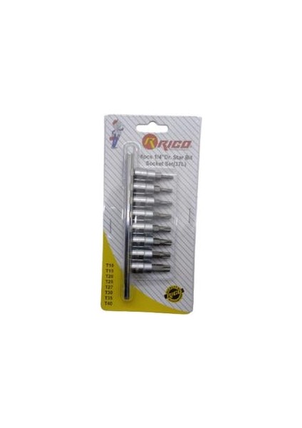 RC7023 1/4" Lokmalı Torx Uç Seti Takımı 8 Parça (37L)