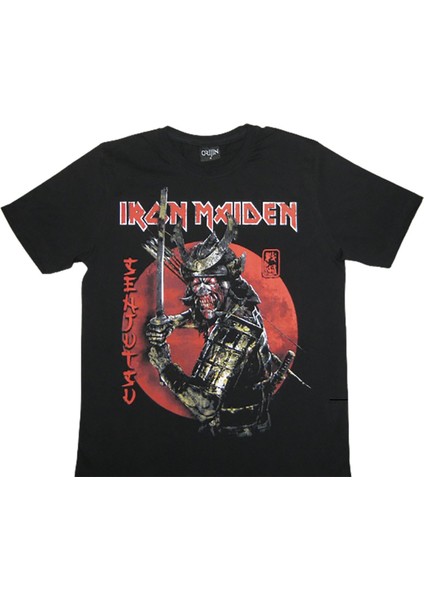 Iron Maiden Siyah Erkek Tişört-Senjutsu(1)
