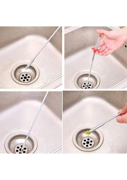 Esnek Lavabo Banyo Küvet Tıkanıklık Açıcı Tel Tıkanma Önleyici modelleri