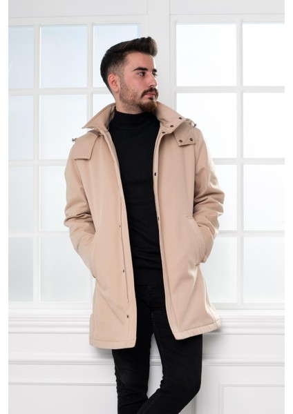 Kapşonlu Kışlık Uzun Şişme Erkek Mont fiyatları